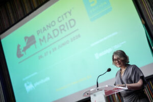 La delegada de Cultura, Turismo y Deporte, Marta Rivera de la Cruz, presenta la quinta edición de Piano City Madrid